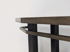 Bespoke Contemporary Brass Designer Console Table with Sculptural Gold Finish