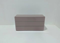 Lago Design Dresser by Daniele Lago in Pink Glass Four-Drawer Cabinet
