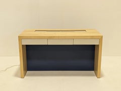 Collett-Zarzycki Bespoke TV Desk by Georgia Collett in Sycamore & Leather