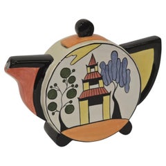 Lorna Bailey Pagoda Garden Moon Teapot Old Ellgreave Pottery