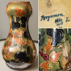 Rare Ernst Wahliss Turn-Vienna “Pergamon” Gourd-Shaped Lustre Vase c. 1918