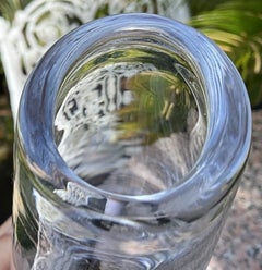 Lalique Crystal Elfes Elves Vase Bluebells Fairies Signed Boxed 7.5in