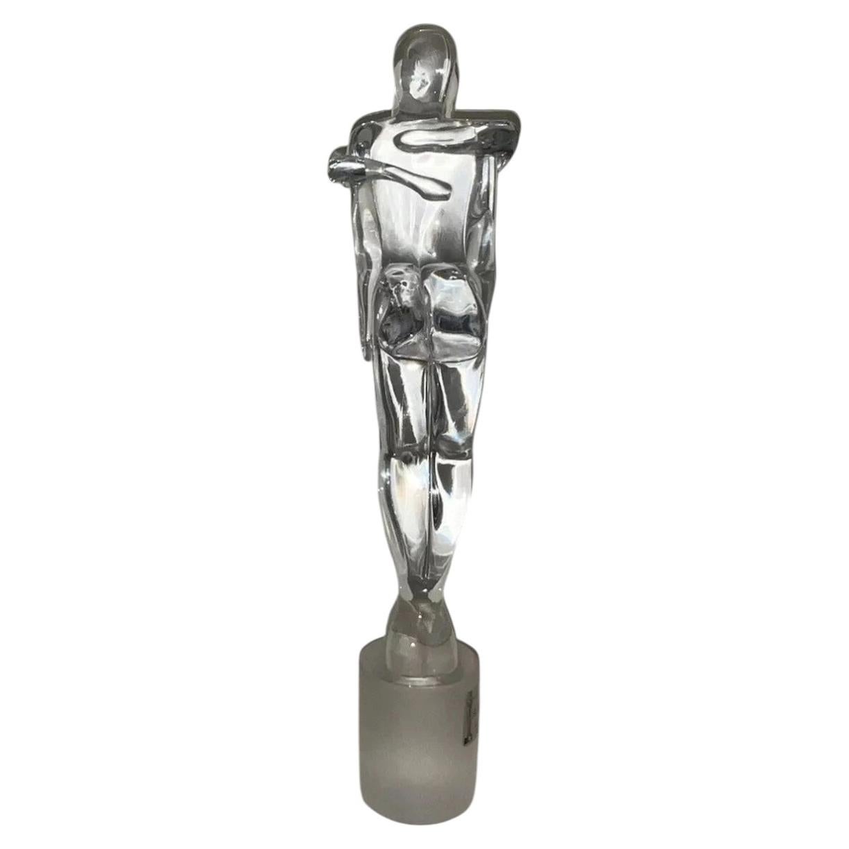 Renato Anatra for Arte ’80 Murano Glass “Lovers” Sculpture, Signed & Labelled For Sale