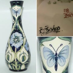 Moorcroft “Study in Blue” Vase by Rachel Bishop, Limited Edition 118/250, 2006