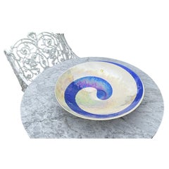 Large Murano Ferro Opalescent & Iridescent Glass Centrepiece Bowl, 18 in