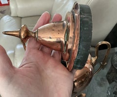 17” Georgian Early 19th-Century Louis Seize Adams-Style Copper & Bronze Samovar