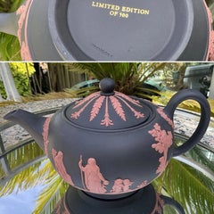 Wedgwood Black Basalt & Terracotta Teapot, Limited Edition of 500, 1988