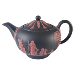 Wedgwood-Teekanne „Black Basalt & Terracotta“, limitierte Auflage von 500 Stück, 1988
