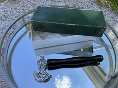 Rare ca. 1920 British Silver Plated Axe-Form Corkscrew Bottle Opener
