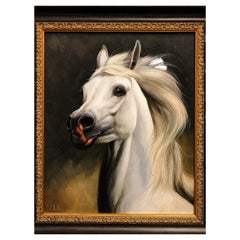 Classical-Style Horse Oil Painting on Canvas, Mexico