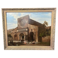 Attributed to David Roberts, Santa Maria Maggiore, Tuscania, Oil Painting