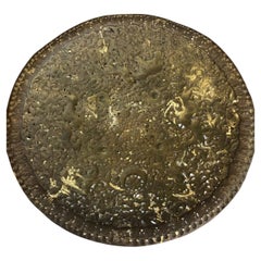 Rare 19th Century Indian Brass Repoussé Shield, circa 1850
