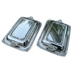 Ca. 1880-1893 Pair Goldsmiths & Silversmiths Co. “Regents Plate” Entrée Dishes