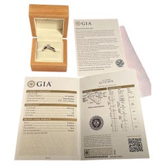 Bague solitaire en platine avec diamant GIA de 0,60 ct, F/SI2 – Certifiée GIA