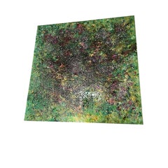 Contemporary Amy Mattey Textured Polychrome Panel Contemporary Artwork Painting