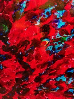 Amy Mattey Textured Resin Abstract Artwork on Board, Contemporary Painting