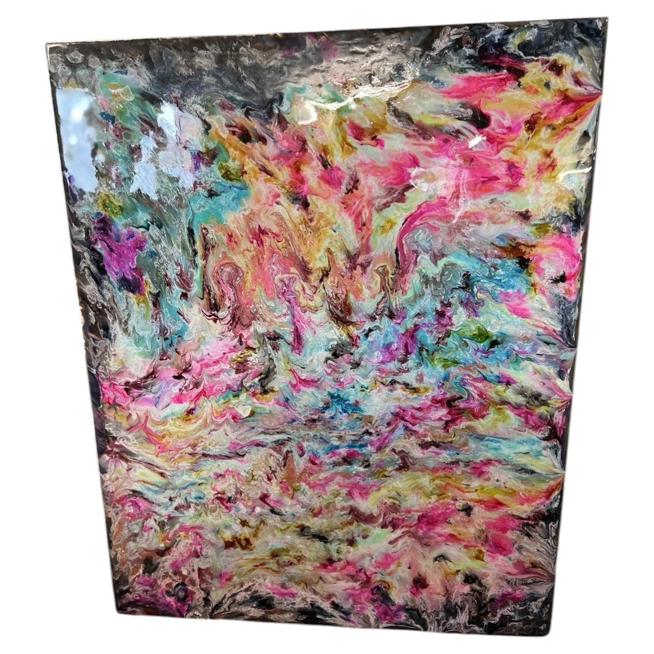Large Original Acrylic Glazed Abstract Painting, Contemporary
