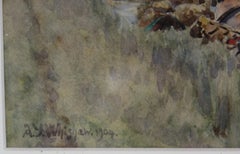 Edwardian 1904 A Y Whishaw Watercolour River Scene Boats Original Artwork