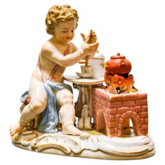 Meissen Porcelain “Fire” Cherub from the Four Elements, After Kändler, 19th C