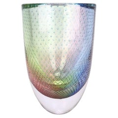 Mikael Axenbrant “Yasur” Mid Century Swedish Art Glass Vase, 1980s