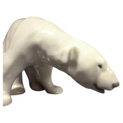 Royal Copenhagen Polar Bear Porcelain Figure No. 321 by Carl J. Bonnesen