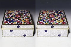 Japanese Cloisonné Enamel Floral Jewellery Box, Early 20th Century