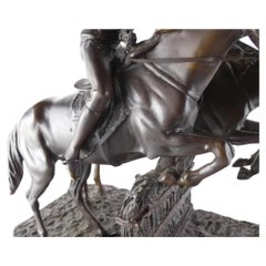 Isidore Jules Bonheur ‘The Steeplechase’ French Bronze Equestrian Group, 19th C