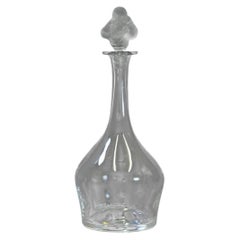 Lalique Roxane Crystal Decanter with Figural Stopper by Marc Lalique, 1968