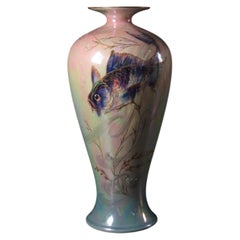 Pair of Shelley Lustre Fish Vases by Walter Slater, circa 1920