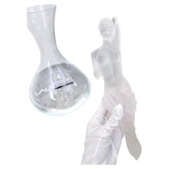 Lalique Aphrodite Satin-Finished Crystal Decanter with Figural Stopper, 150cl