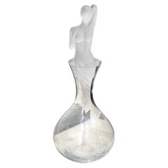 Lalique Aphrodite Satin-Finished Crystal Decanter with Figural Stopper, 150cl