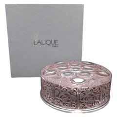 Lalique ‘Roger’ Art Deco Bronze Crystal Powder Box, Design First Issued 1926