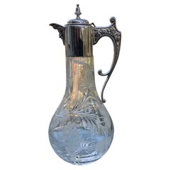 Carr’s of Sheffield Sterling Silver and Cut Crystal Bacchus Claret Jug, 2004