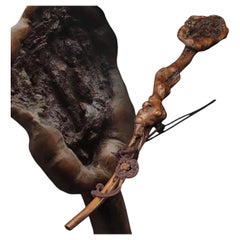 Rare Japanese 19th Century Root Wood Buddhist Nyoi Sceptre, Edo-Meiji Period