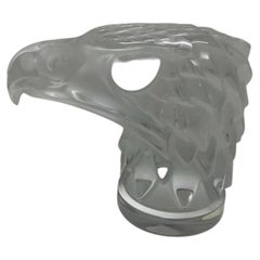 Lalique French Crystal Tête d’Aigle Eagle Head Car Mascot Paperweight