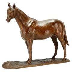 Kiyoshi Nakagawa Japanese Showa Bronze Horse Sculpture, circa 1930s