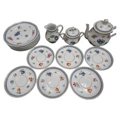 Vintage Richard Ginori Italian Fruit 21-Piece Porcelain Tea Service, Italy