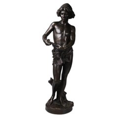 « La Captivité », sculpture en bronze française du XIXe siècle, œuvre de Jean-Louis Grégoire, vers 1880