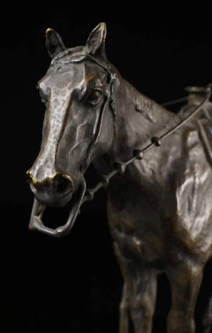 American Bronze Saddled Horse Sculpture by Keith Christie, 1975