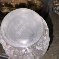 René Lalique „Bagatelle“-Kristallvase mit Vögeln und Blattwerk, französischer Art déco, 1939