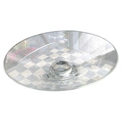 Large Vintage Steuben Crystal Art Glass Footed Centrepiece Bowl USA circa 1950