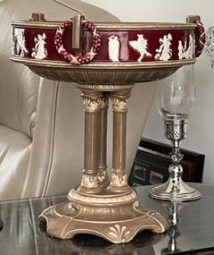 Antique Eichwald Majolica Art Nouveau Pedestal Centrepiece Bowl Austria ca. 1900