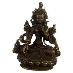 Mid-20th Century Tibetan Bronze White Tara Buddhist Statue