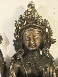 Mid-20th Century Tibetan Bronze Six-Armed Vasudhara Goddess of Abundance Statue