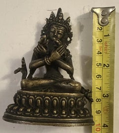 Mid-20th Century Tibetan Bronze Vajradhara Yab-Yum Tantric Buddhist Statue