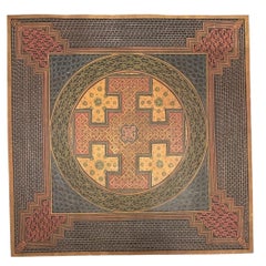 Late 19th Century Tibetan Kyilkhor Geometric Mandala Hand-Painted Thangka