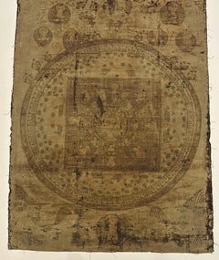 Late 18th Century Tibetan Mahakala Mandala Painted Thangka, Drepung Monastery