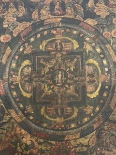 Mid-18th Century Tibetan Avalokiteshvara Mandala Thangka, Samye Monastery