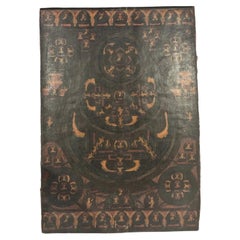 Mid-17th C Tibetan Three-Circle Buddha Mandala Thangka, Jokhang Temple, Lhasa