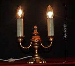 French Gilt Bronze Three-Light Candelabra Table Lamp, circa 1920